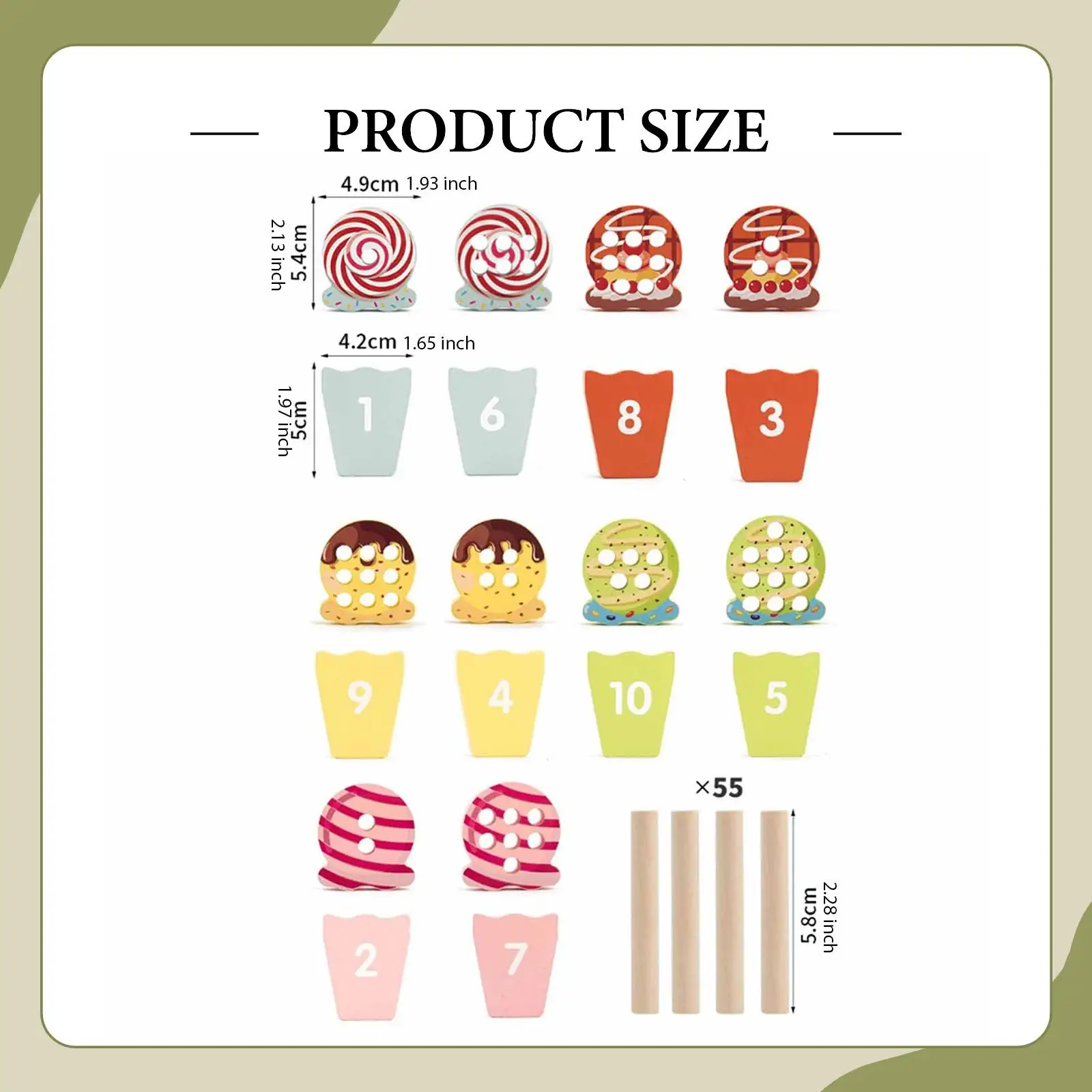 Gra edukacyjna z lody, dopasowywanie liczb, rozwijająca koordynację wzrokowo-ruchową, prezenty, zajęcia edukacyjne dla przedszkolaków, sortowanie kolorów dla maluchów.