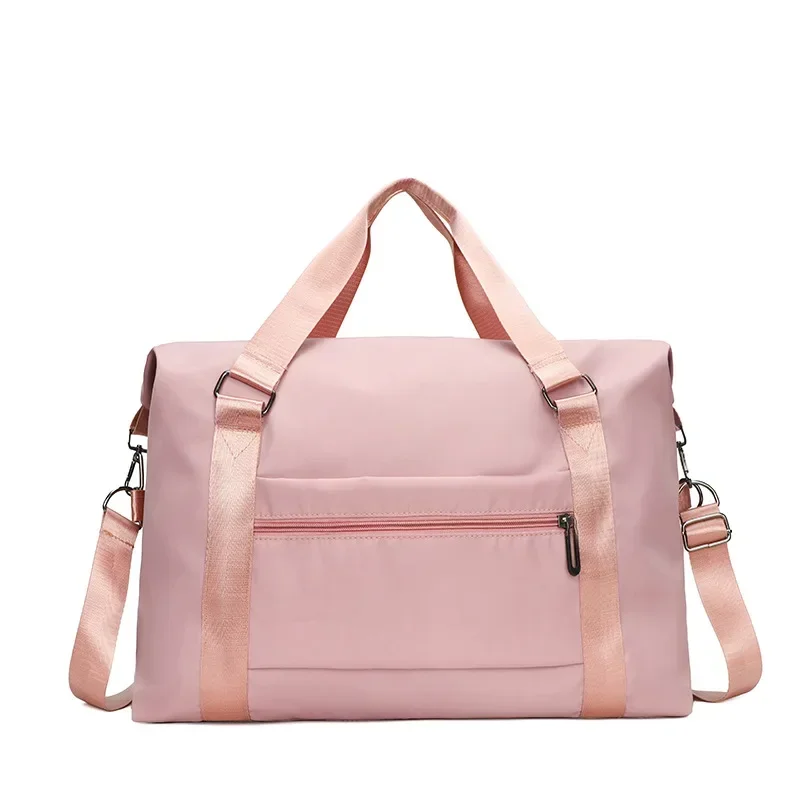 Bolso de viaje de hombro para mujer, bolsa de gran capacidad, separación húmeda y seca, deportes, yoga, fitness, equipaje de viaje de negocios