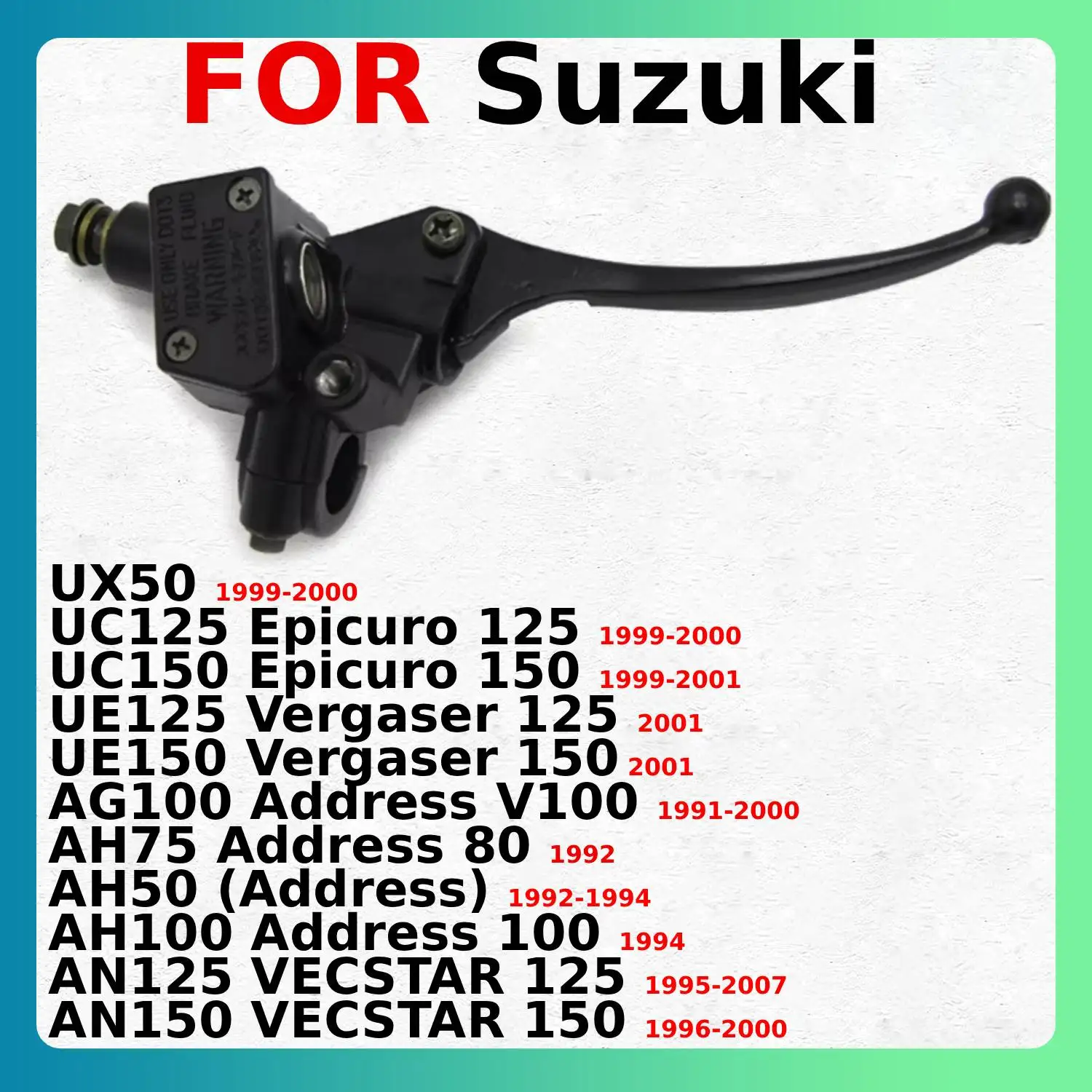 For Suzuki AH75 Address 80 / AH50 / AN125 VECSTAR 125 / AN150 VECSTAR 150 Motorcycle Brake Master Cylinder Clutch Levers 22mm