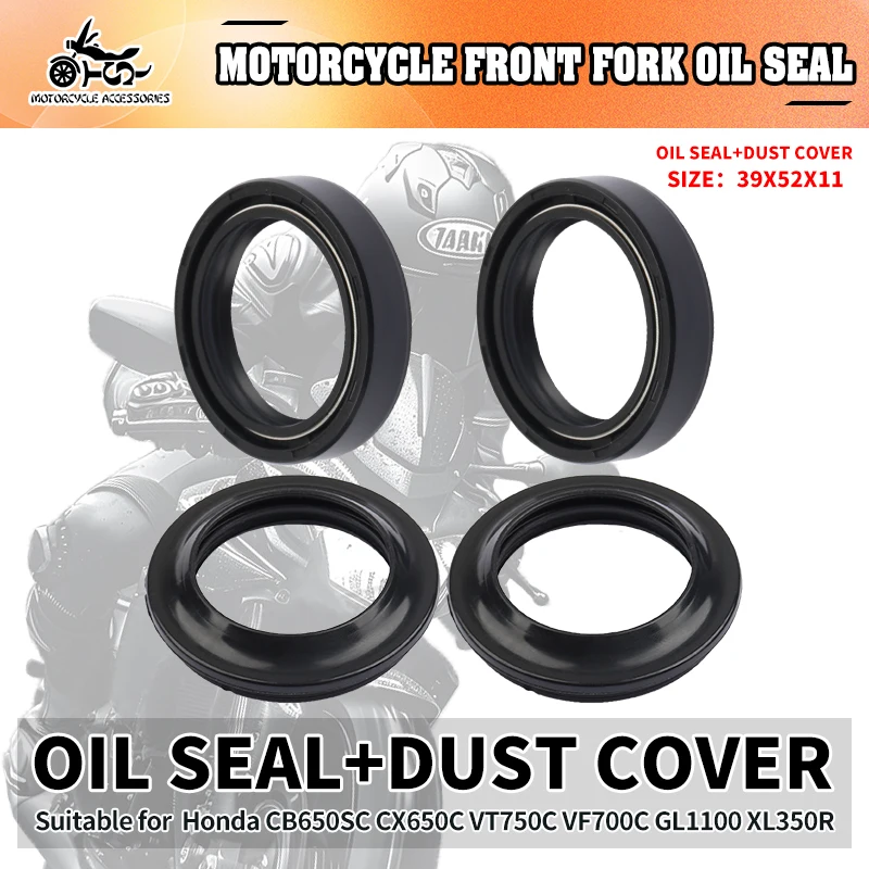 

SJ 39x52x11 Front Shock Absorber Dust Oil Seal For Honda CB650SC Nighthawk 650 VS800 VF750F VF750C XL600R Motorcycle Acccessorie
