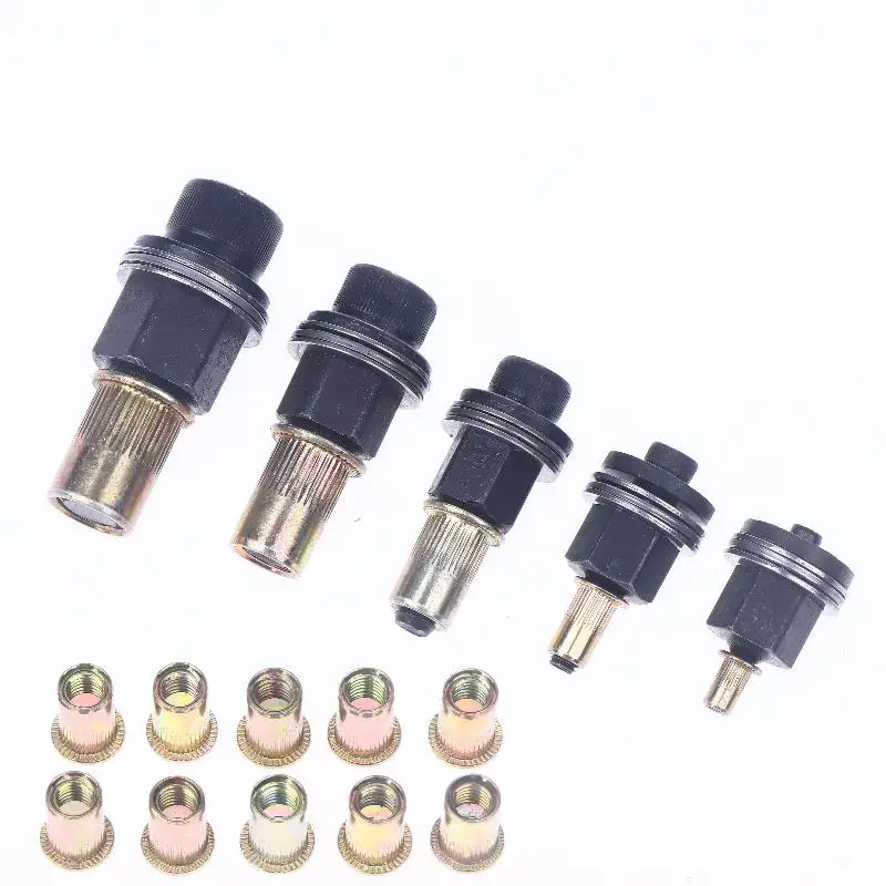 New【11Pcs Manual Riveter Nut Tool Accessory For Nuts M3 M4 M5 M6 M8 M10 M12 Simple Installation Hand Rivet Nut】