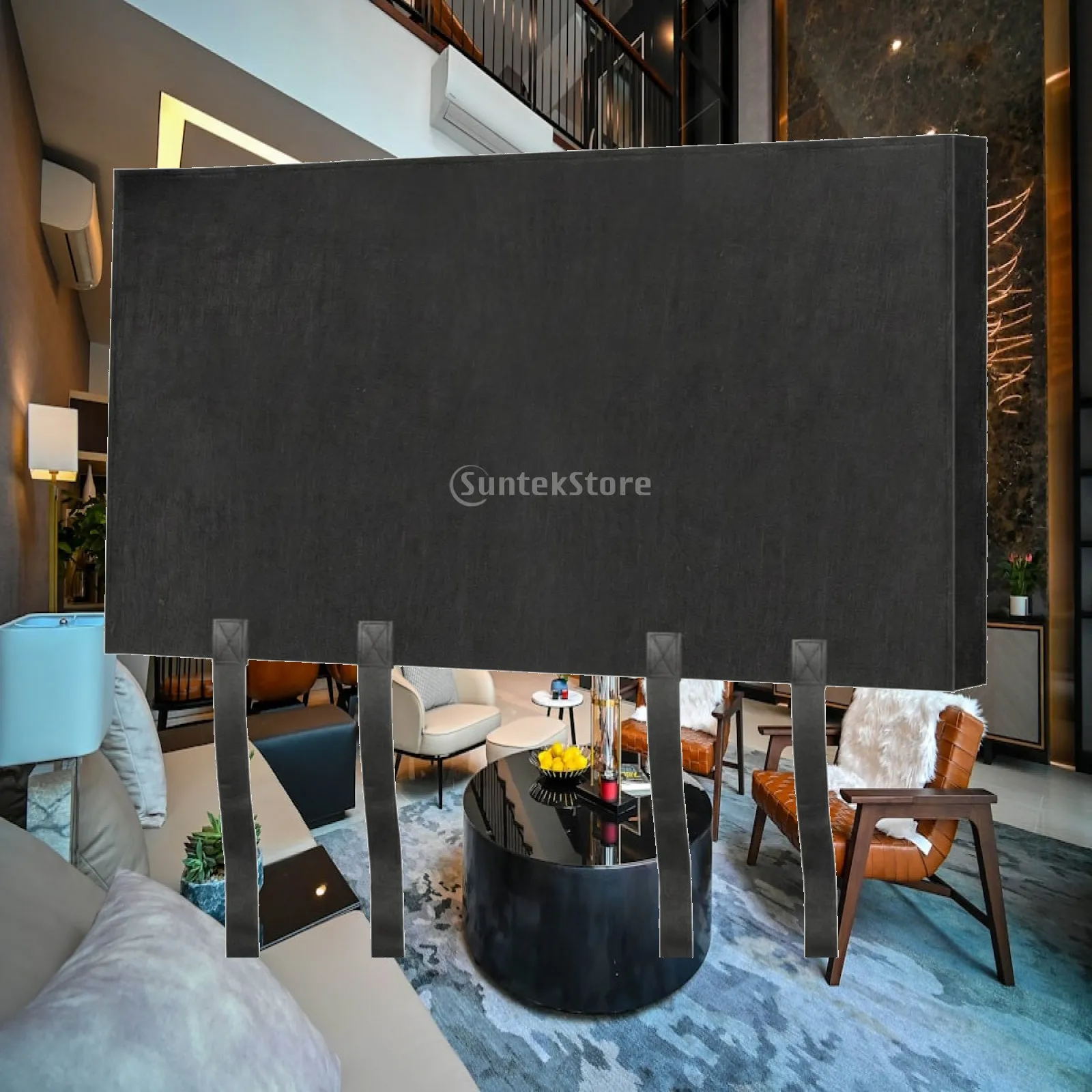 Television Screen Guard Felt Dust Protector Hook and Loop Fasten Cover for TV Stand Removable Use in Storage