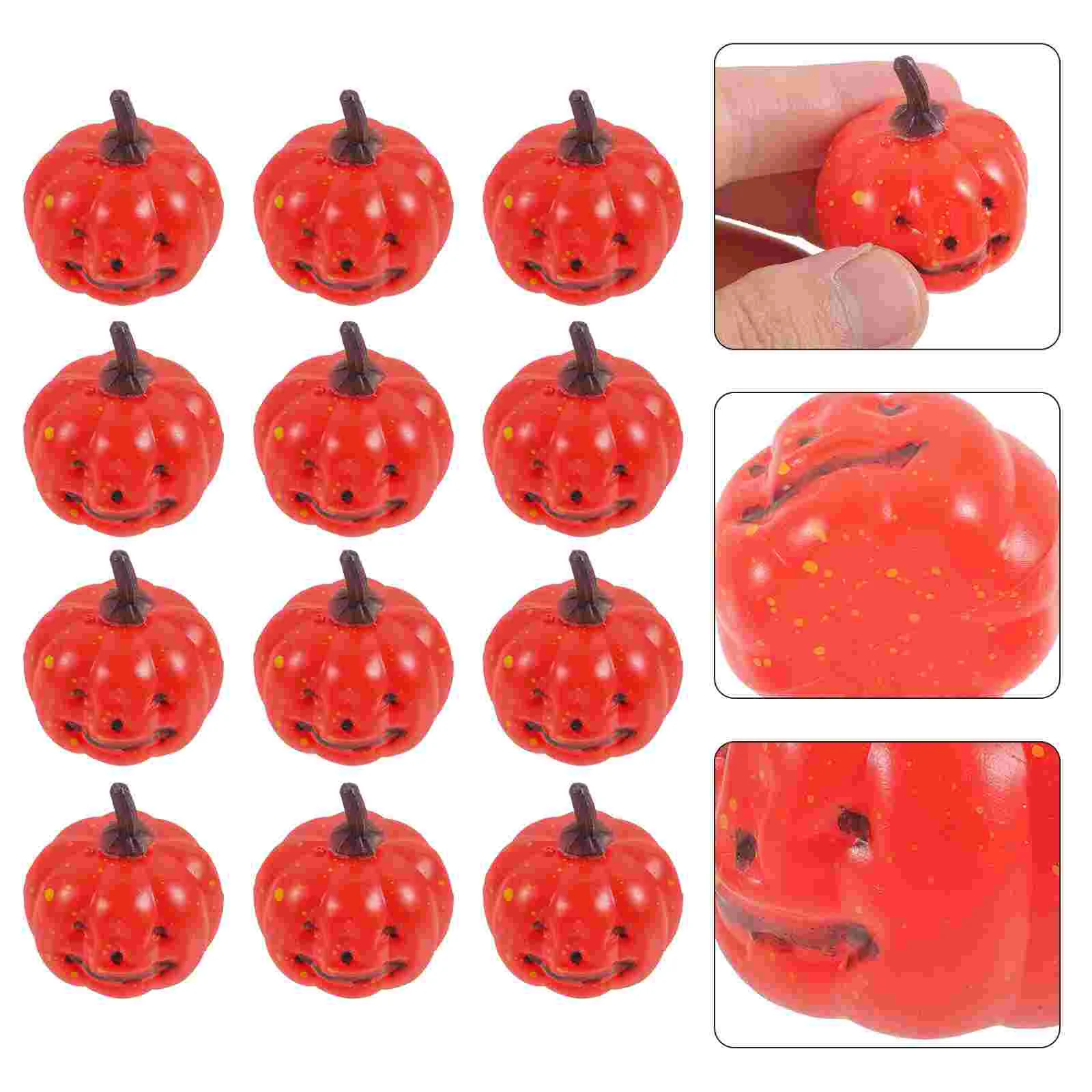 

Artificial Pumpkin Orange Plastic Small Pumpkins for Decoration Kitchen Halloween Fake Lifelike Simulation Faux Fall