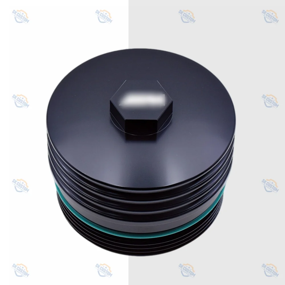 SK CUSTOM Forged Aluminum Alloy Oil Filter Housing Shell Cover For BMW N42 N43 N45 N46 Engine Oil Filter Cap Car Tuning Modifica