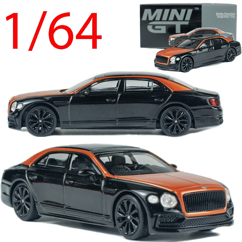 

MINIGT, литая под давлением модель автомобиля из сплава Bentley в масштабе 1/64, Bentley Flying Spur 991, игровые транспортные средства, игрушки для мальчиков, оригинальная коробка