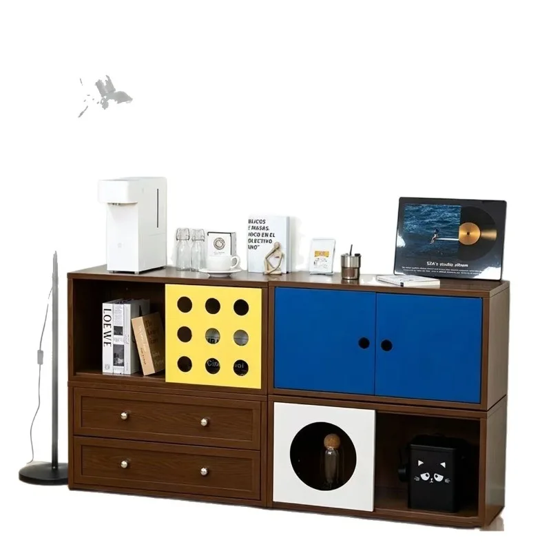 Low cabinet Multi-layer locker Small apartment household living room TV cabinet Side cabinet