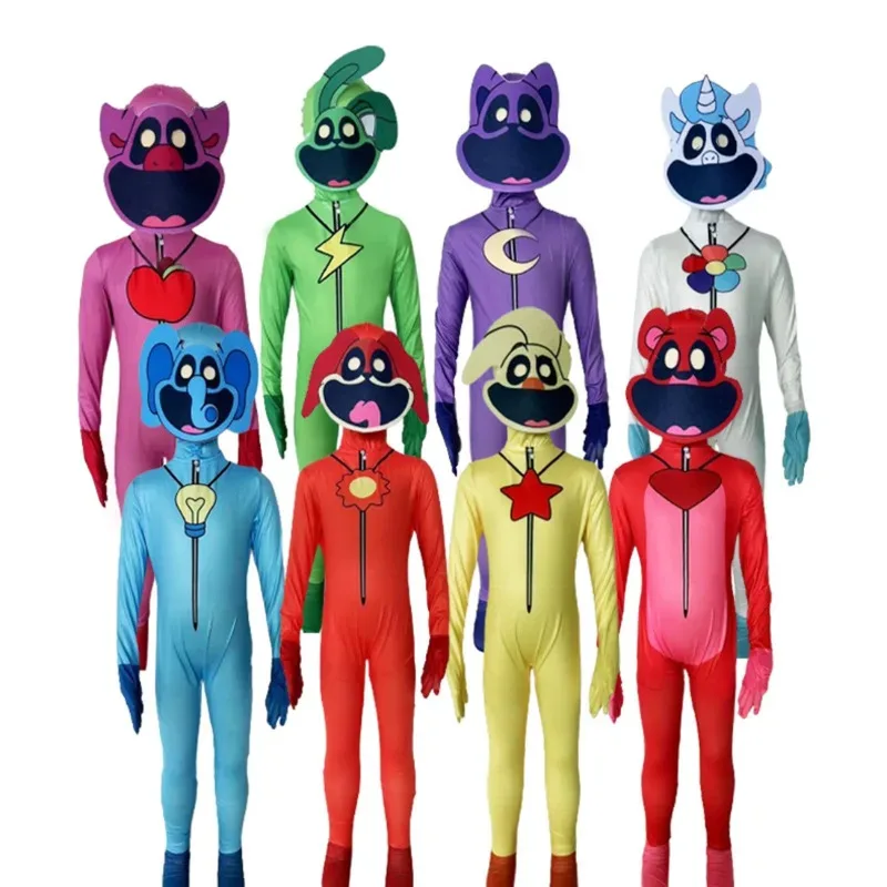 ชุดเสื้อผ้าป๊อปปี้ Yiyi ปี 2025 สำหรับผู้ใหญ่และเด็ก ชุดรัดรูปฮาโลวีน ชุดคอสเพลย์ ชุดจั๊มสูท ชุดบอดี้สูทเซ็กซี่ ขนาด 110