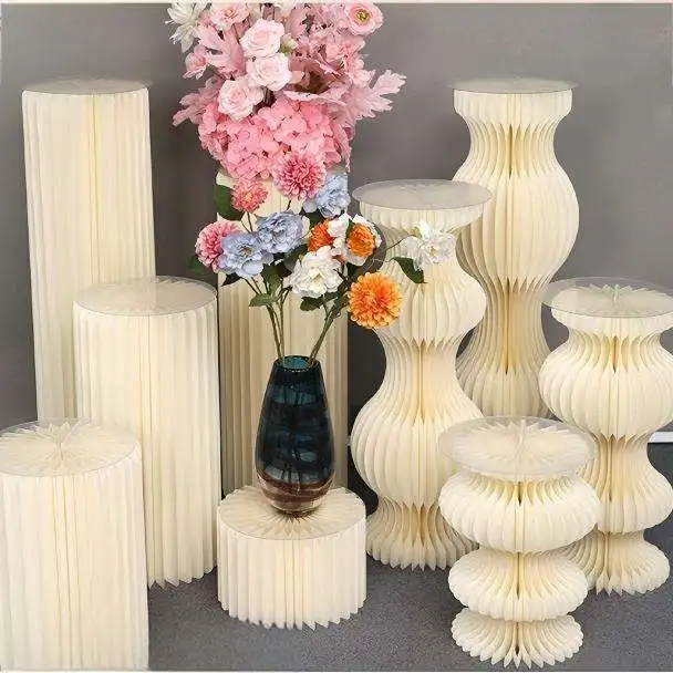 New Paper Booth Folding Portable Display Racks Exhibition Display Stand Beauty Salon Folding With Light
