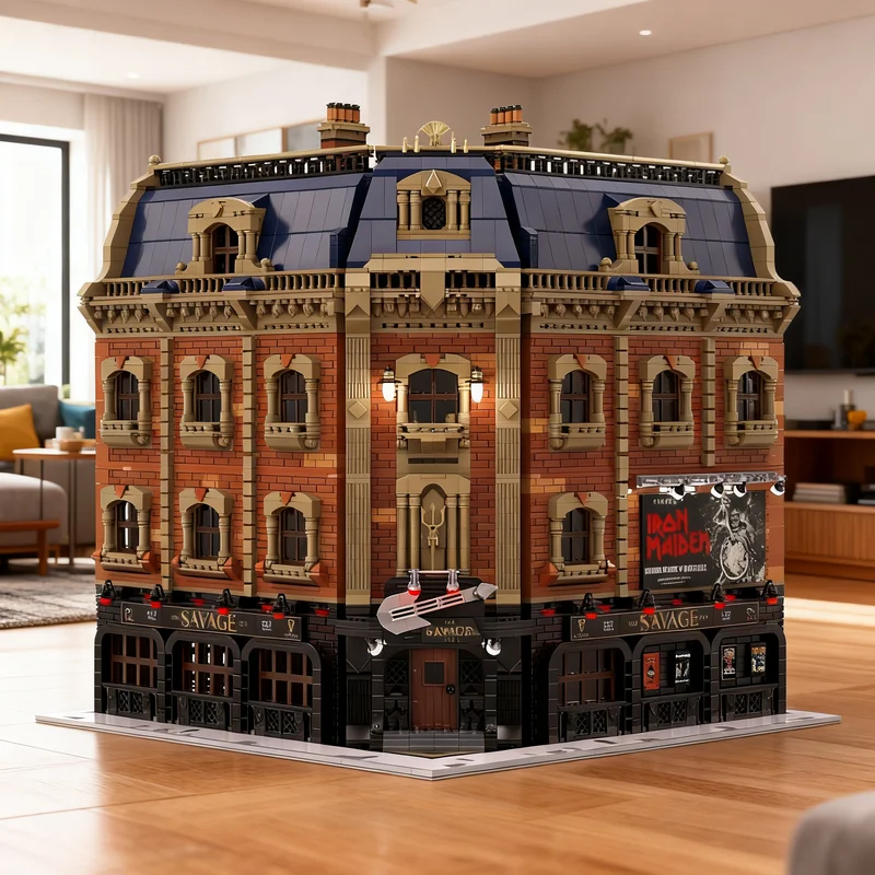 13340pcs MOC Modular Buildings The Savage Pub Model Building Blocks Toy Construction Christmas Gifts Art Creative Collection