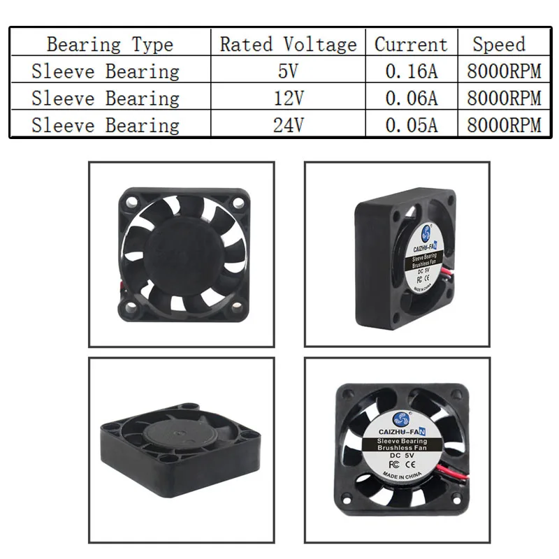 พัดลมระบายความร้อน (แบบลูกปืนหรือแบบไฮดรอลิก) 4010 ขนาด 5V 12V 24V 4 ซม. 40 มม. 40x40x10 มม. ขนาดเล็ก สำหรับระบายความร้อนอุตสาหกรรม เครื่องพิมพ์ 3 มิติ