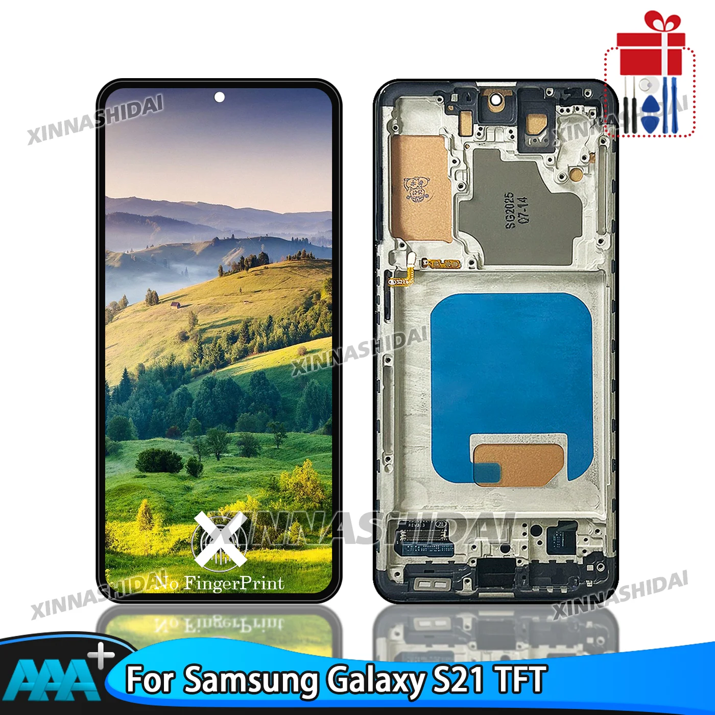 サムスン-galaxy-s21-g991n-g991u-lcdディスプレイタッチスクリーンデジタイザー（フレーム付き）サムスンs21-lcd用-super-tft