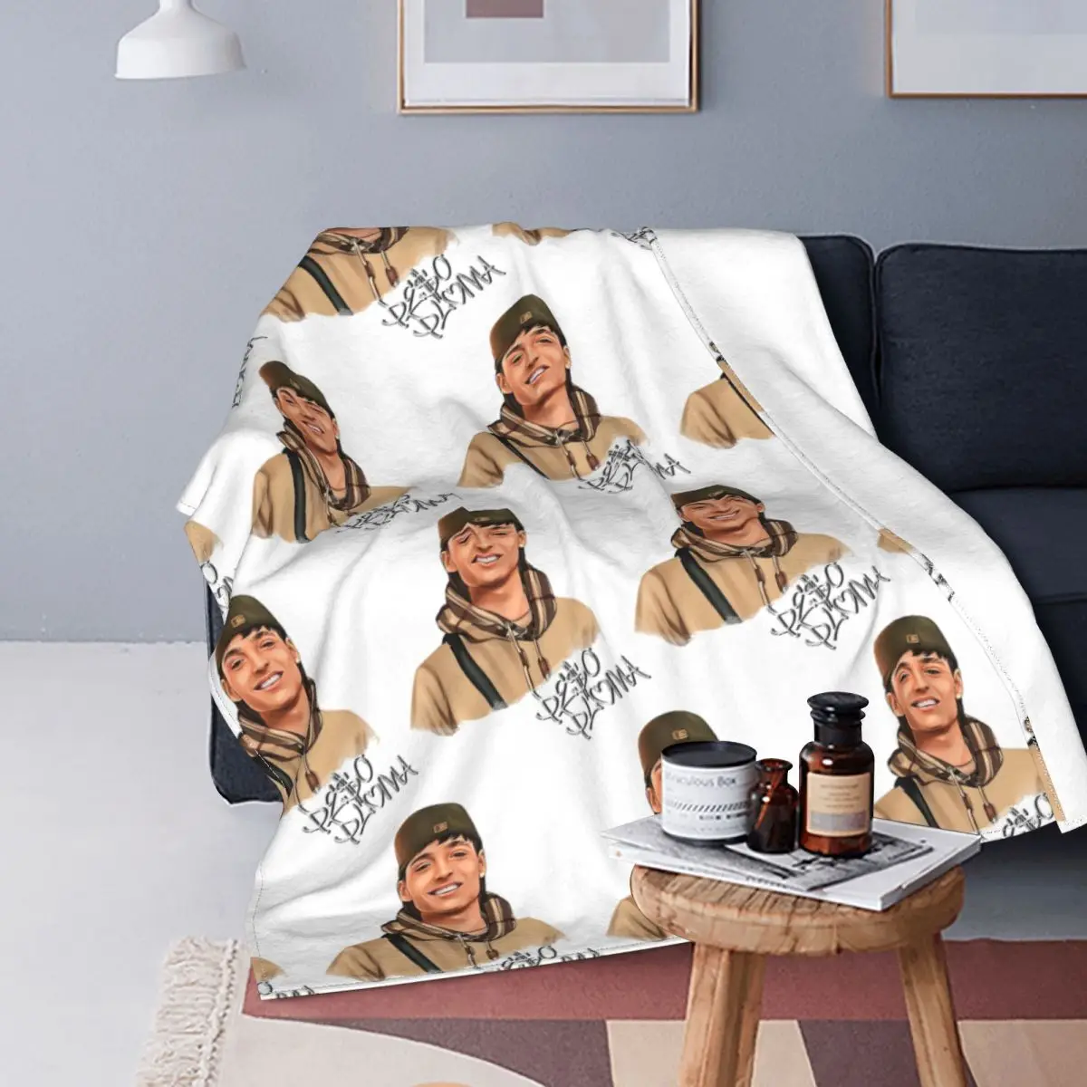 Hand Drawn Peso Pluma Blanket Fleece Funny Breathable Throw Blanket for Home Restaurant Summer