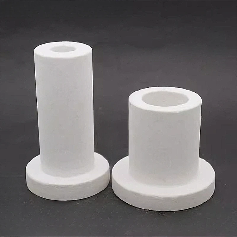 1PC Ceramic T-flange Bushing Sleeve for Quartz Heating Tube Corundum Plug Ceramic Head High Temperature Insulation Porcelain Cup