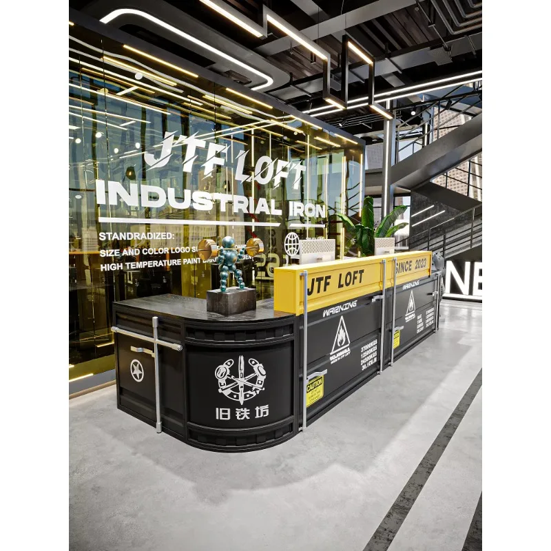 Factory Direct Commercial Grade Metal Workstation Heat Resistant Surface Customizable Height Bakery Food Court Bar Counter