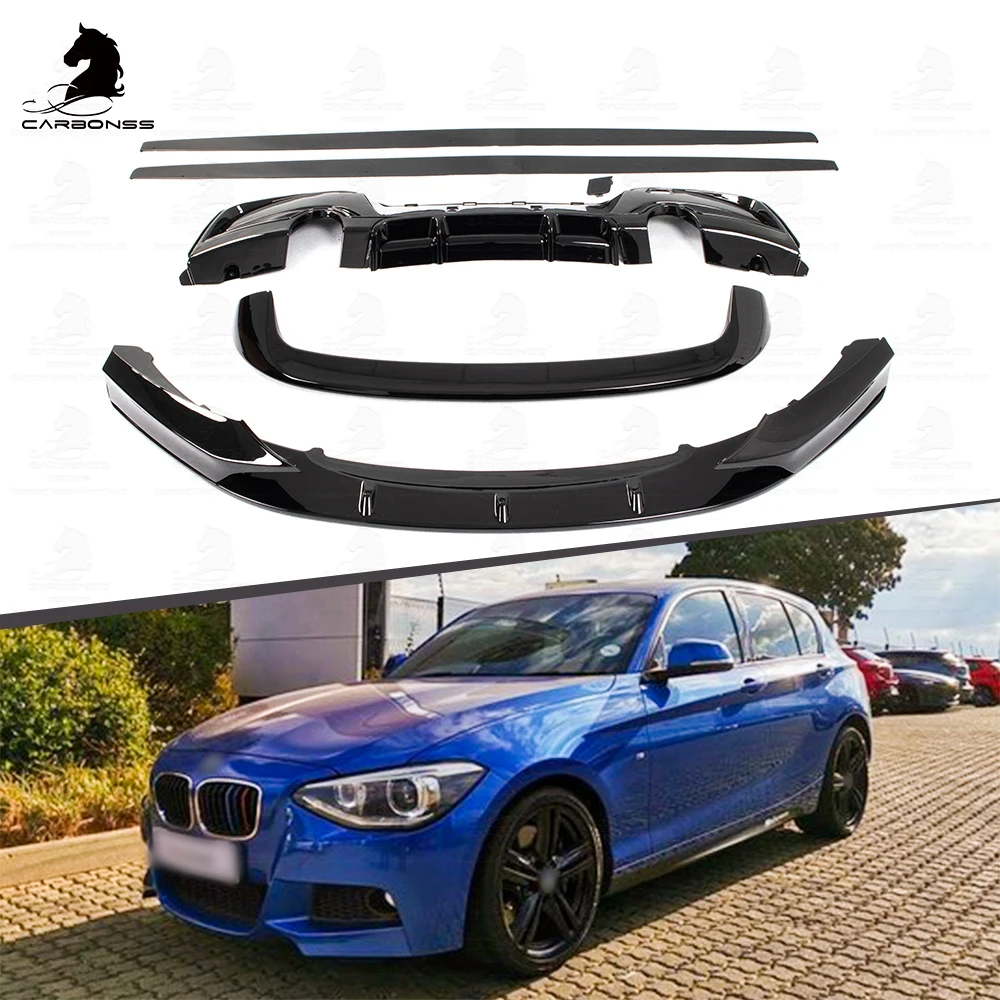 Car Auto Parts For BMW 1 Series F20 Pre LCI MP Type Car Bumpers Body Kits Front Lip Diffuser Rear Wing 2012-2014