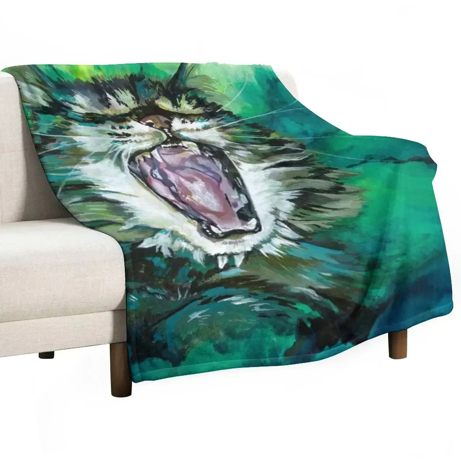 

Cat Throw Blanket Single for babies manga Decorative Sofas Blankets