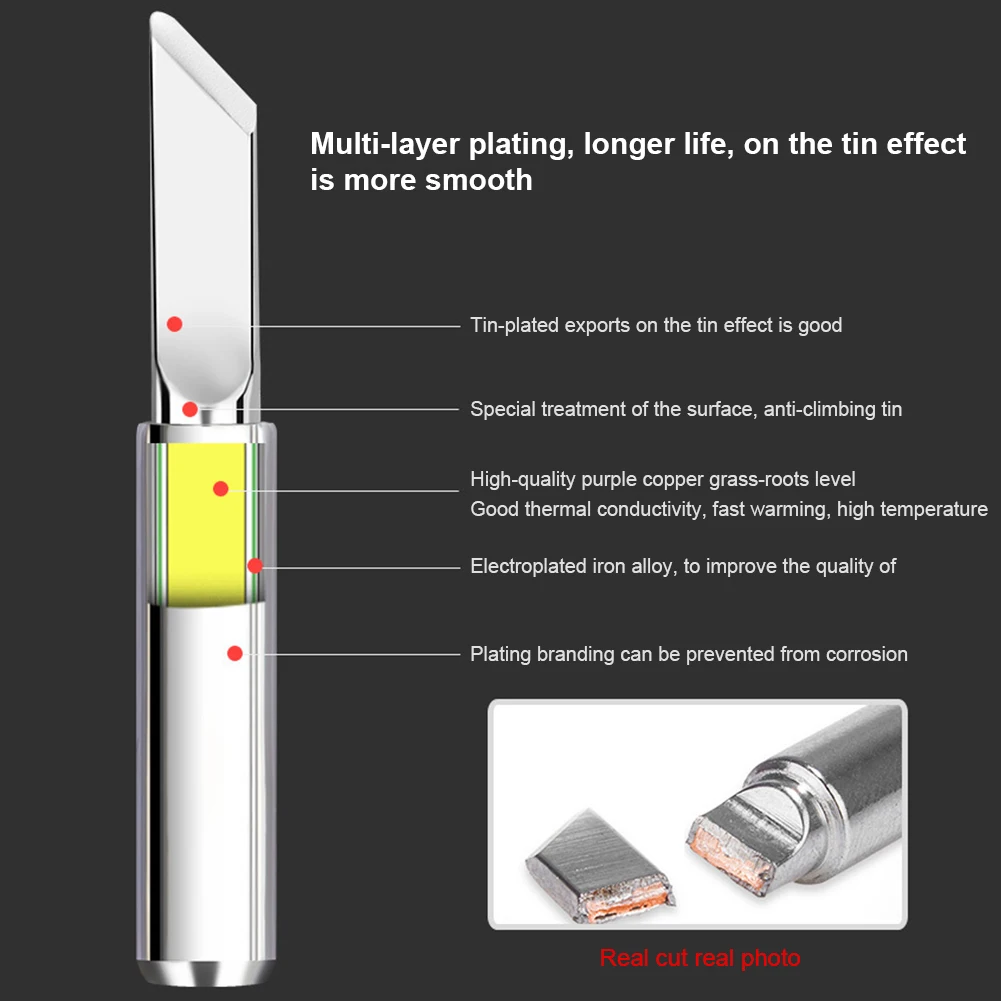 11 Stuks Soldeerbout Tips Met Lassen Mouw 900M Loodvrij Vervangbare Soldeerpunt Lassen Tips Hoofd Soldeerbout hoofd