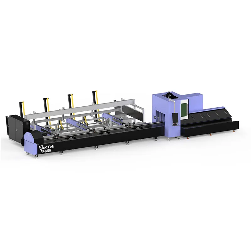 6m 12m ACCTEK Tubo d'acciaio 6KW 1500W 12kw Macchina da taglio laser a fibra Angelo Tubo smussato Laser 3kw Macchina da taglio in fibra