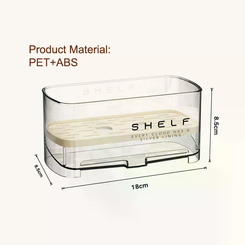 New Kitchen Sink Caddy; Wall-mounted Sponge Holder; Household Faucet Storage Gadget; Drain Design; 1pc Rag Rack.