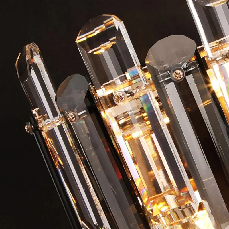 Modern light luxury crystal wall lamp bedroom bedside lamp simple background wall lamp