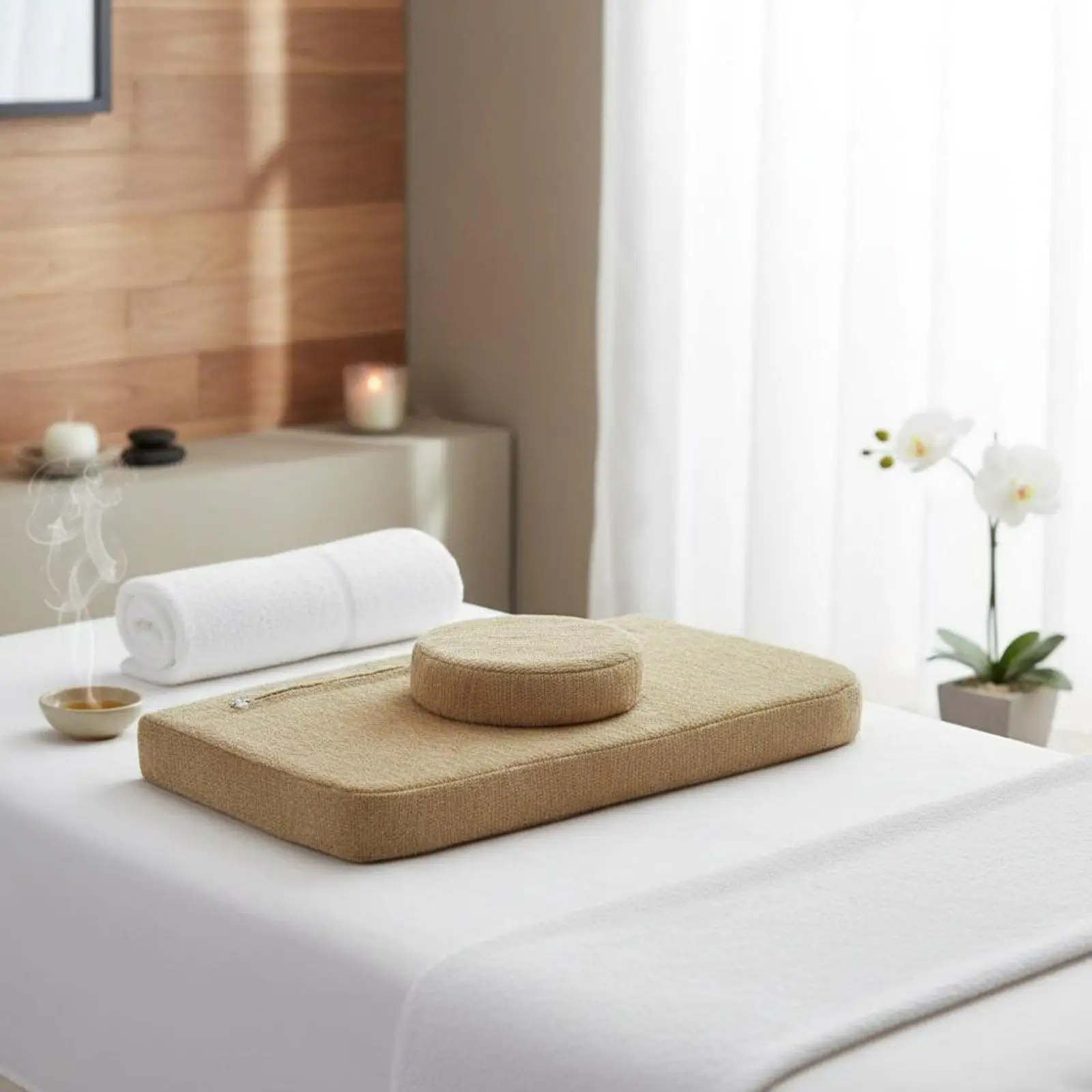 Ergonomic Massage Bed Face Pillow High Resilience Support Headrest Pillow for Face Hole Massage Table in Spa