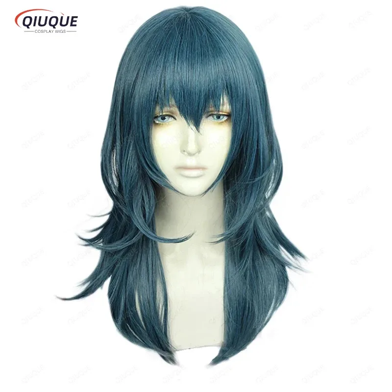 

Nene 2025 Fire Emblem: Three Houses Byleth Косплей Парики Высокотемпературное волокно Синий Зеленый Смешанный длинный и короткий парик без волос Ca