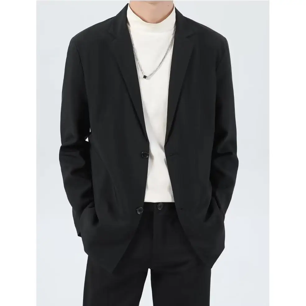 

Мужской повседневный костюм-пиджак: новая корейская версия, модный, премиум-класса, для отдыха, из полиэфирного волокна, весна-лето