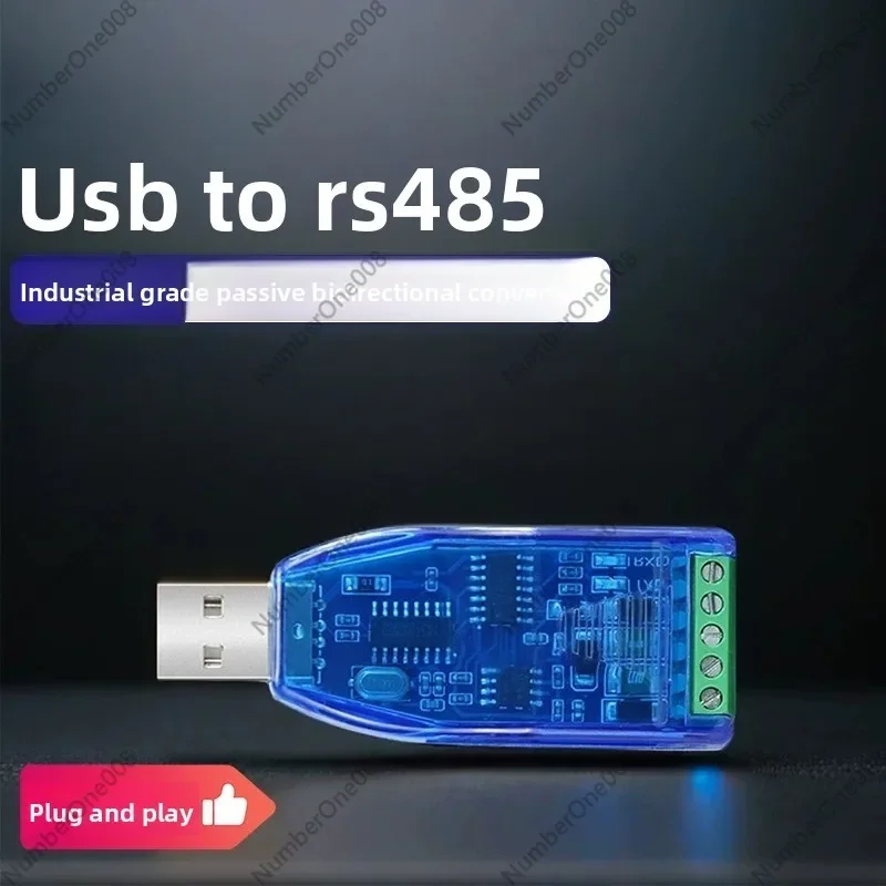 Industrial USB To RS485 Serial Converter, Bi-Directional 485 To USB Communication Module, Plug and Play