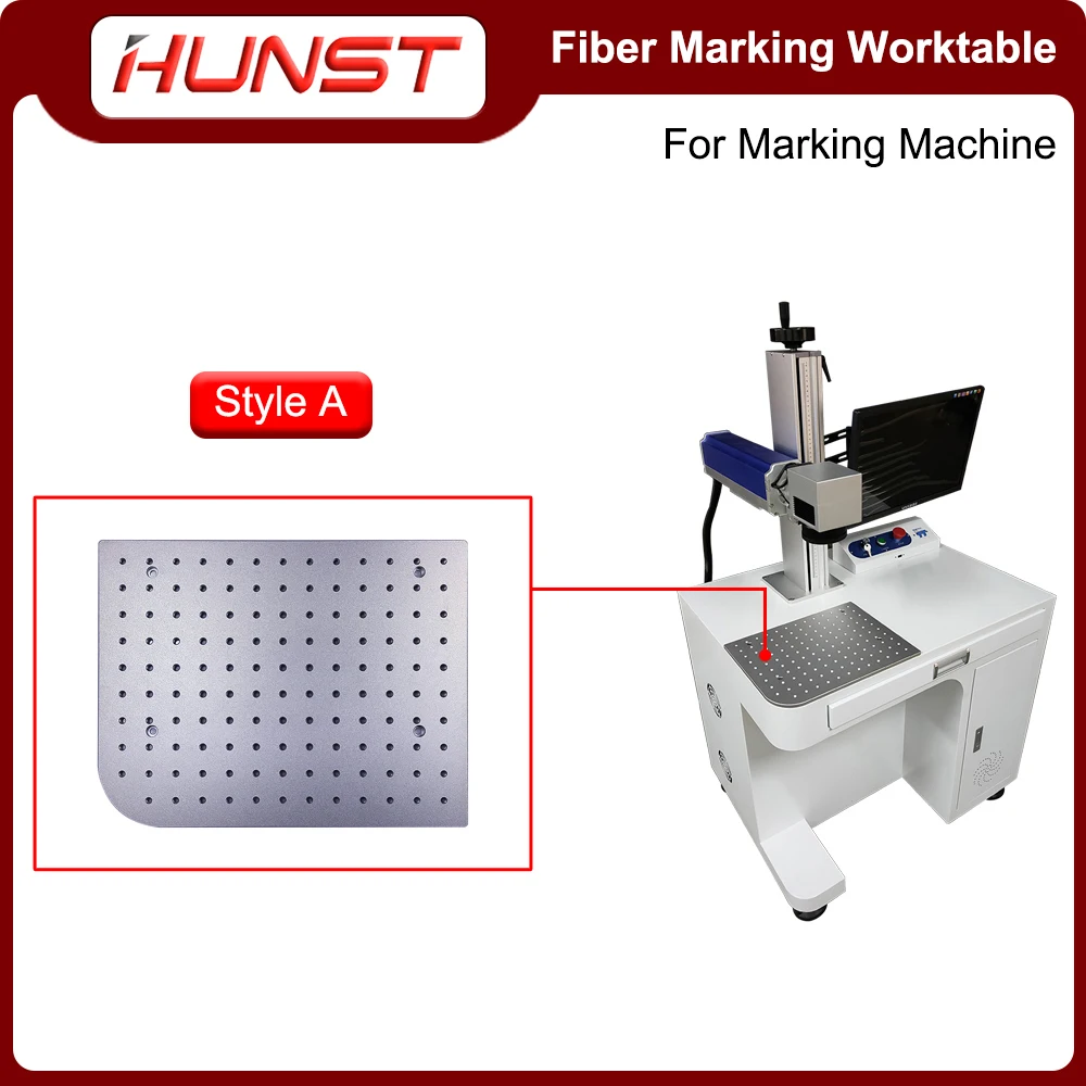 Imagem -04 - Hunst-alumínio Plataforma de Trabalho de Folha de Fibra Óptica uv Co2 Máquina de Marcação a Laser 320x280 mm 350x550 mm