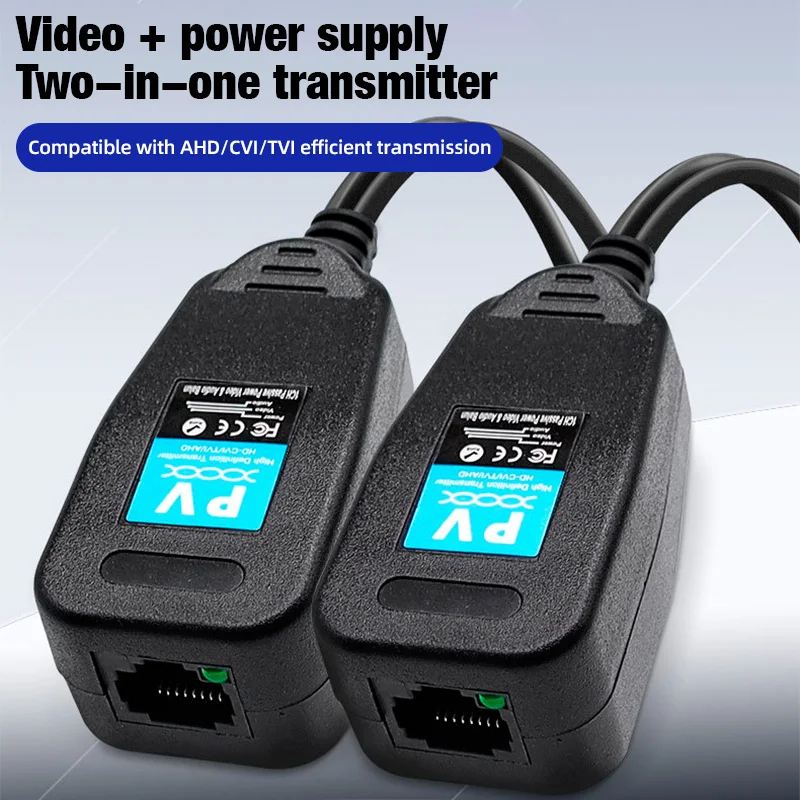1CH PV balun RJ45 CCTV Video Transceiver Coaxial Transmitters BNC DC Supply Power Connectors For CVI TVI AHD Analog HD Camera