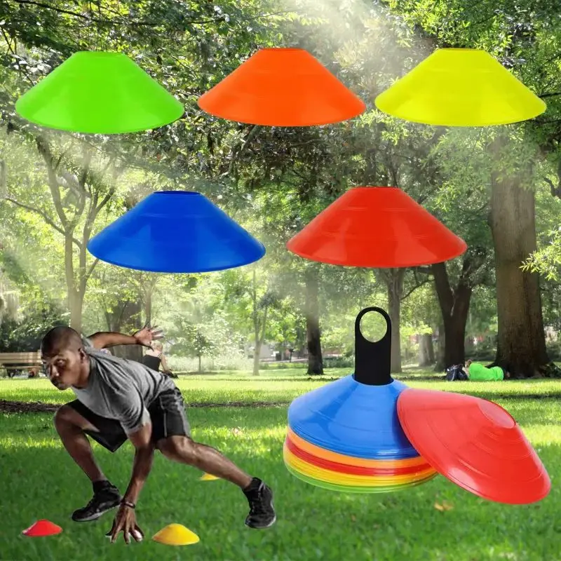 15Pcs Soccer Disc Cone Set Football Agility Training Saucer Cones Marker Discs Multi Sport Training Space Cones Accessories