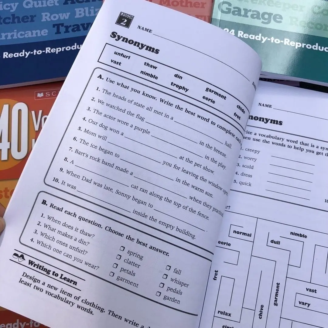 6 Books/Set 240 Vocabulary Words Kids Need To Know Grade English Reading Books English Vocabulary Workbook