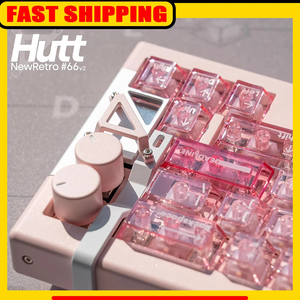 

DEADLINE NewRetro#66v2 Ver.Hutt/Wave Mechanical Keyboard Kit New Liner Structure Electrostatic Coating Mechanical Keyboard Set