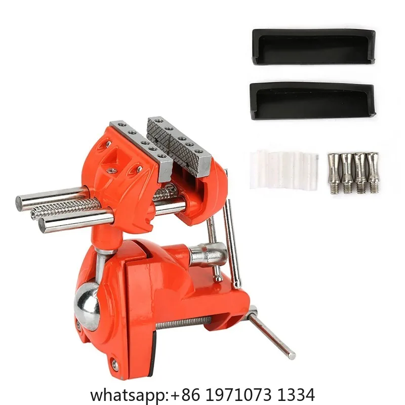 Mini 360° Rotating Clamp Vise Adjustable 70mm Jaw Width Vise Table Clamp for Workbench Woodwork Milling Vise