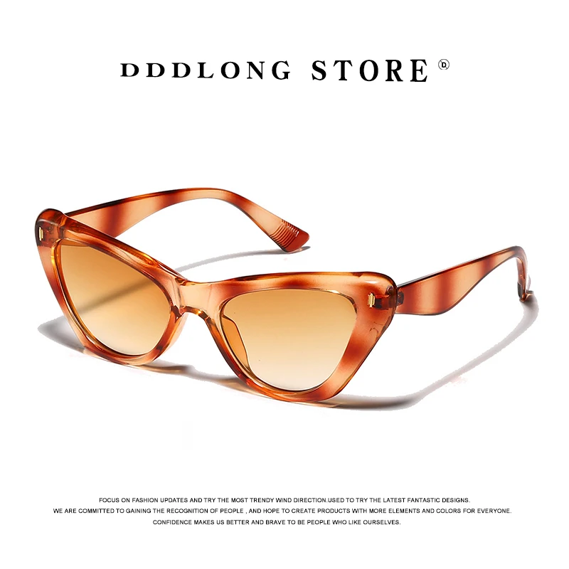 

DDDLONG Retro Fashion Cat Eye Sunglasses Women Designer Men Sun Glasses Classic Vintage UV400 Outdoor Oculos De Sol D102