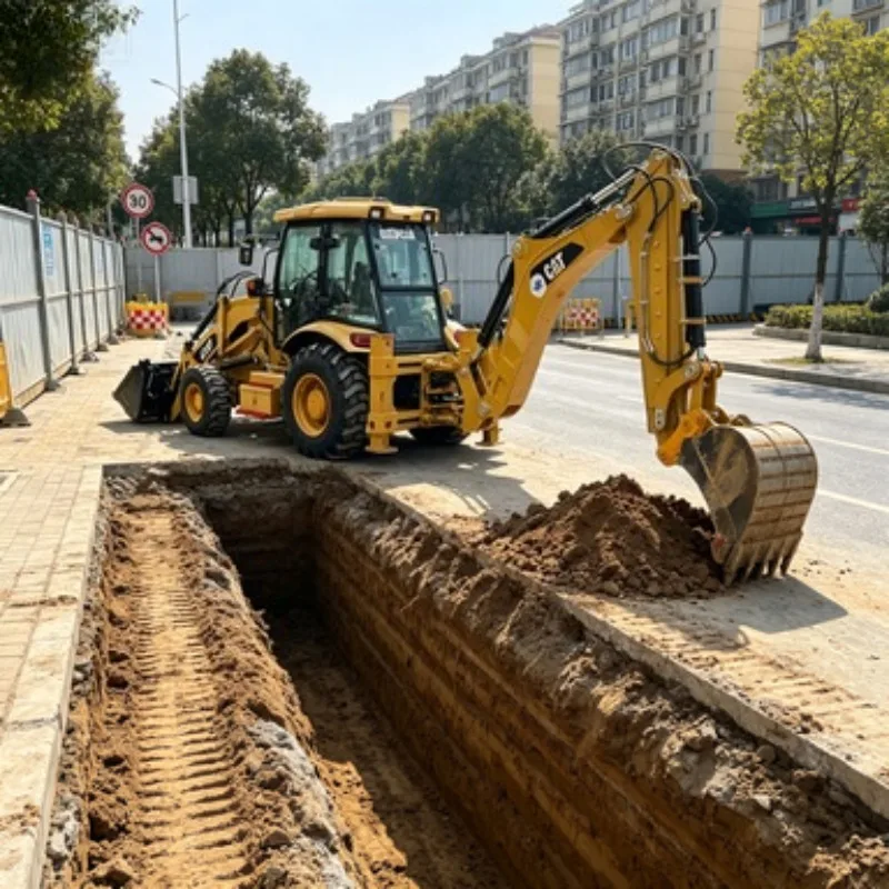 Mini Backhoe Loader Front Loader JCB Style Wheel Loader 4x4 Wheel Drive Yuchai Engine Huade Gearbox Bearing Gear 75KW Pump 1CBM