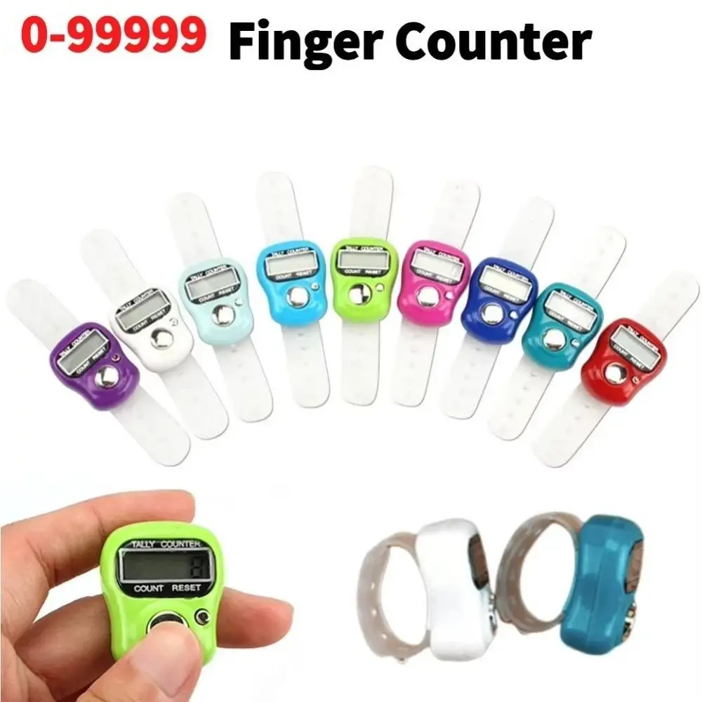 LED Digital Electronic Finger Counter Hand Held Coun Random Finger Ring Timer Tally Counter Hand Timers