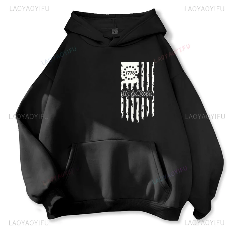 

Funny Pattern Streetwear We The People Hoodie Long Sleeve Tshirt Men Women Graphic Pattern Tee Harajuku Personality Clothing