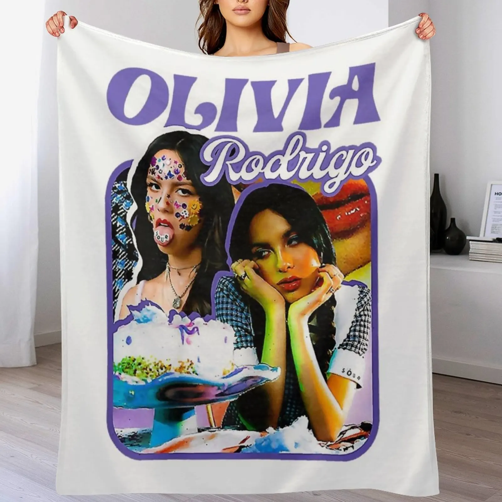 

Womens Vintage oli.via and rod.rigo merch Throw Blanket christmas gifts Plush Quilt for winter Blankets