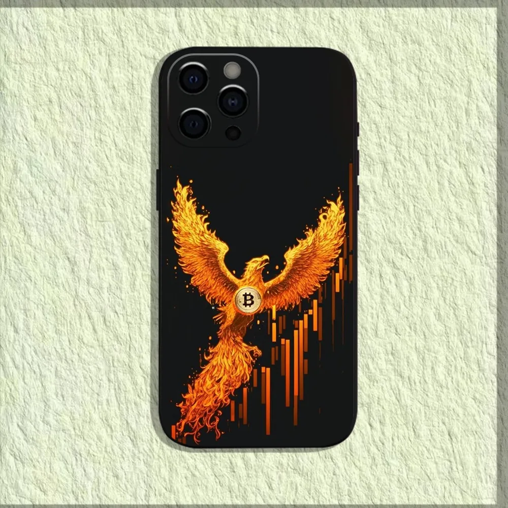 Wealth Money B-Bitcoin fenix Phone Case For iPhone 16,15,14,13,12,11,Pro,X,XS,Max,XR,Plus,Mini Soft Black Cover