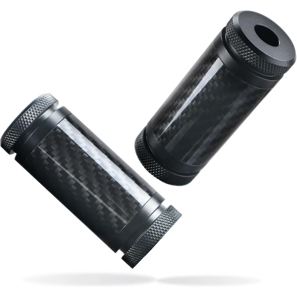 

CNC Carbon Fiber Motorcycle Crash Bar Sliders Rotatable End Caps for 1.25" Front Engine Guard Rear Saddlebag Protector