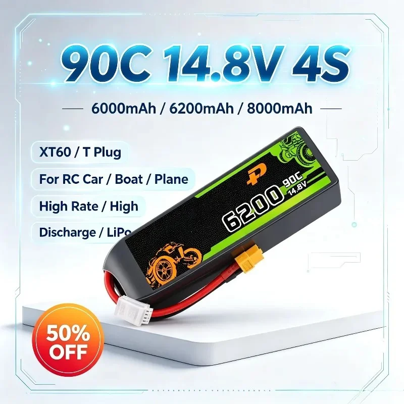 4S Lipo Battery 14.8V 6000Mah - Baterai LiPo 90C 14.8V 6000mAh 4S1P