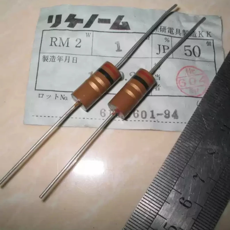 

RIKEN 2W 1R 1 Euro Carbon Film Audio Resistors RIKEN R&D Resistors 8 * 18MM