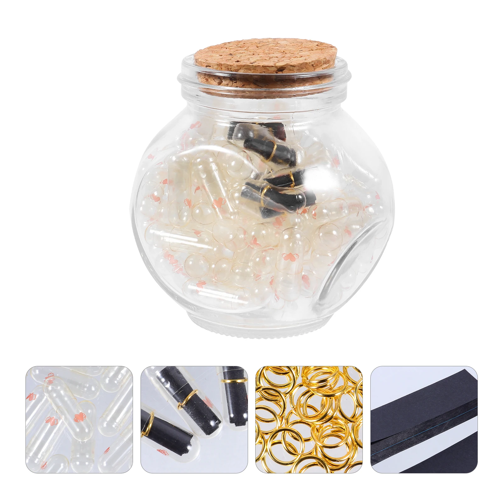 

1Set Gift Romantic Message Capsule Drift Bottle Silent Expression for Love Friendship Healing Mood