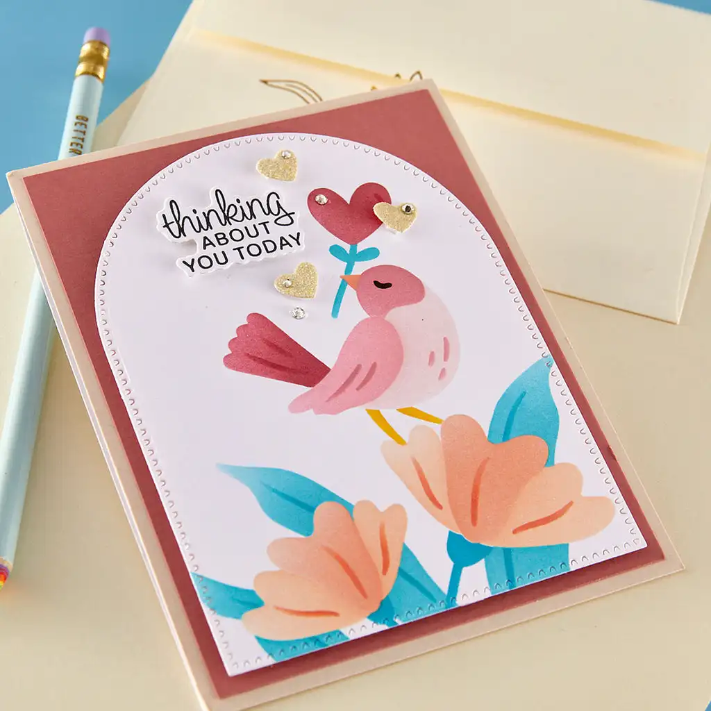 كرافت التخليص عيد الحب الحب الطيور الزهور Stencil DIY بها بنفسك صنع بطاقة القصاصات ورقة لوازم الحرف الديكور #6