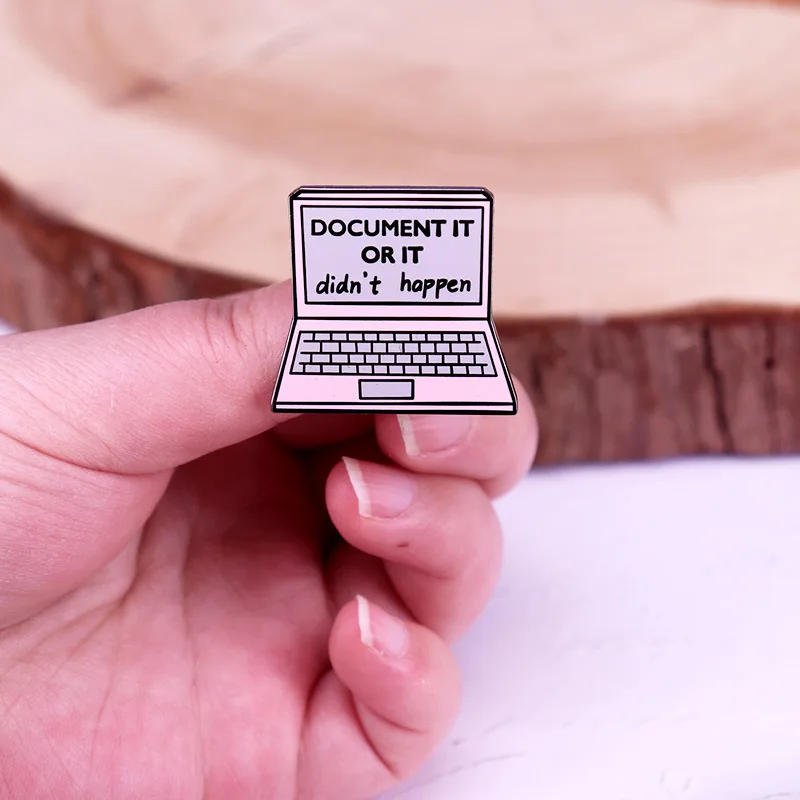 Quotation Phrase Document It or It Didn't Happen Enamel Pin Brooches Badge on Backpack Costume Accessories Fashion Jewelry Gifts