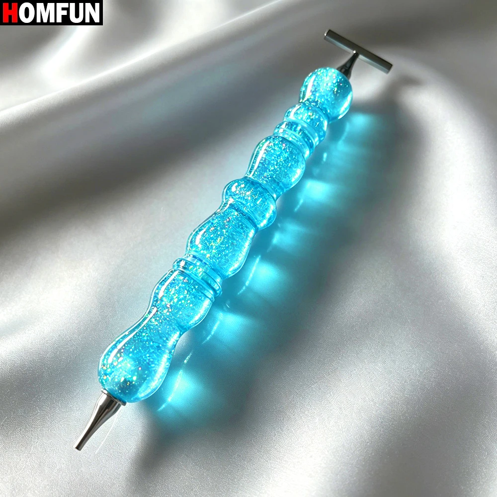 Caneta de Pintura Diamante HOMFUN Nova Azul Brilhante, Ferramenta de Ponta Metálica Multifuncional para Bordado e Aplicação de Diamantes