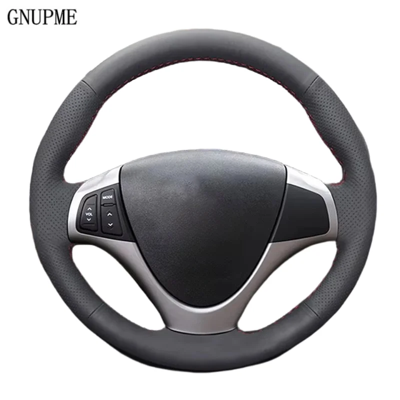 Steering Wheel Hand Stitched Leather Cover Trim Braids on Steering Wheel For Hyundai i30 2009 For Elantra Touring 2010 2011 2012