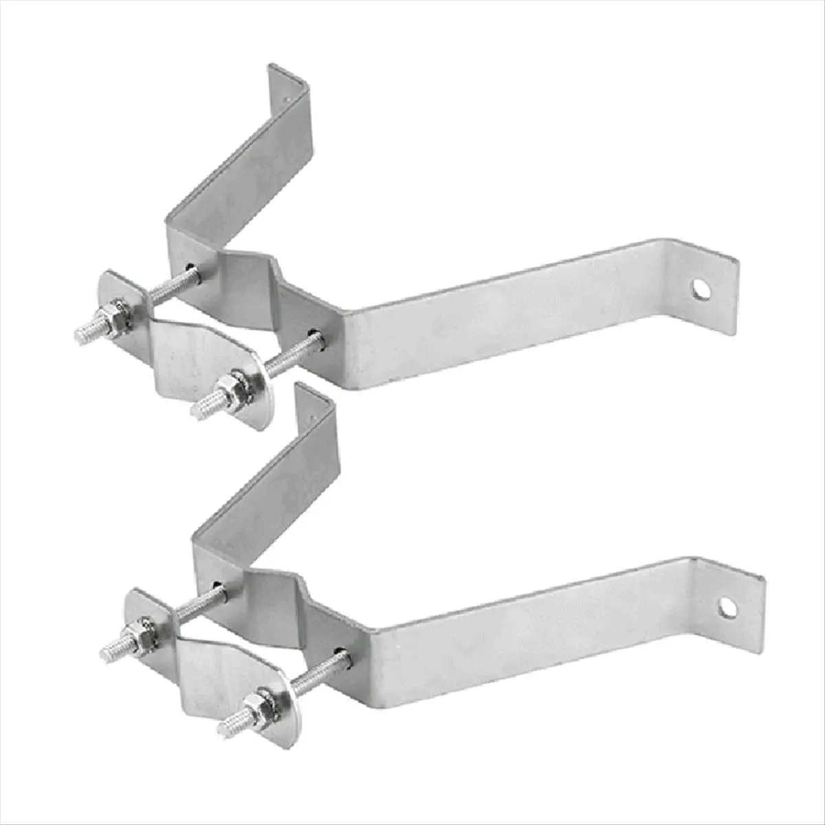 A2153FHOT]Heavy-Duty Double Wall Mount for TV Antenna Mast with Brackets & Bolts