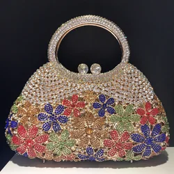 Daisy Flower Rhinestone Tote Bag Crystal Women Evening Bags Luxury Designer Party Banquet Clutch Purse Fashion Diamone Handbag